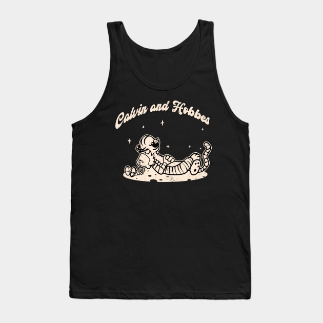 Drawing retro Vintage 80s and 90s best friends sleep Tank Top by aiWallpaperCollection